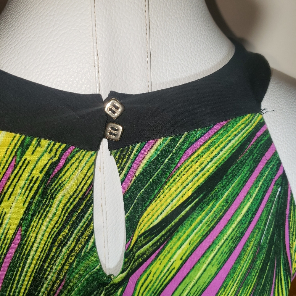 Worthington Paradise Palm Dress Size Large - Picture 4 of 6